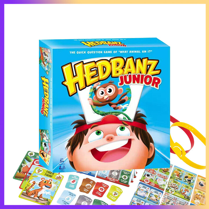 Hedbanz Family Board Game | Animal Theme | What am i Party Funny Card for Kids | Interavtive Quick Question Fun Games | Guess Who i am | Animals English Card Game