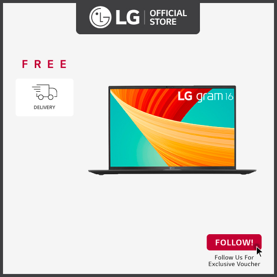 LG 16Z90R 16.0" gram laptop with 13th Gen Intel® Core™ i7 Processor, 16GB RAM / 512GB SSD + Free Delivery + Free Cleaning Kit Set* Worth $24.90